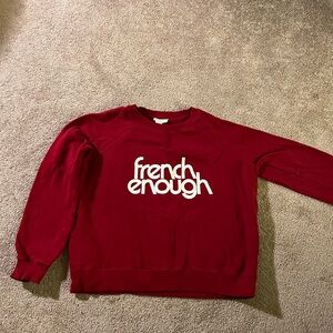 Sezane Red Sweatshirt with White Text